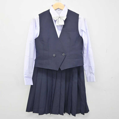 【中古】愛知県 岡崎北高等学校 女子制服 5点 (ブレザー・ベスト・シャツ・スカート) sf049312