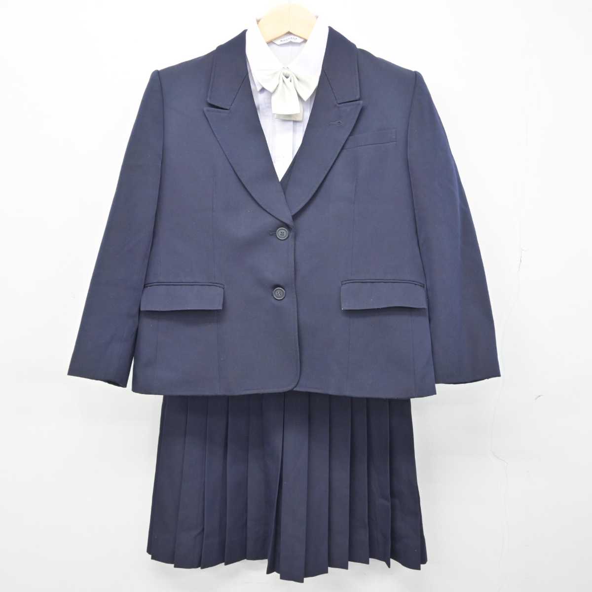 【中古】愛知県 岡崎北高等学校 女子制服 5点 (ブレザー・ベスト・スカート・スカート) sf049313