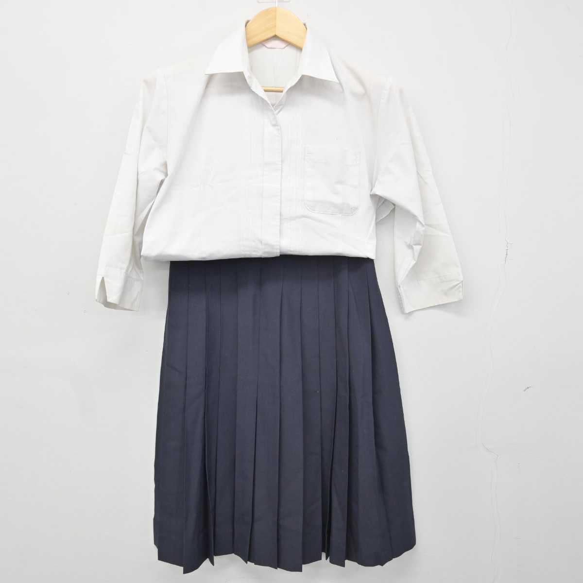 【中古】愛知県 岡崎北高等学校 女子制服 3点 (シャツ・シャツ・スカート) sf049315