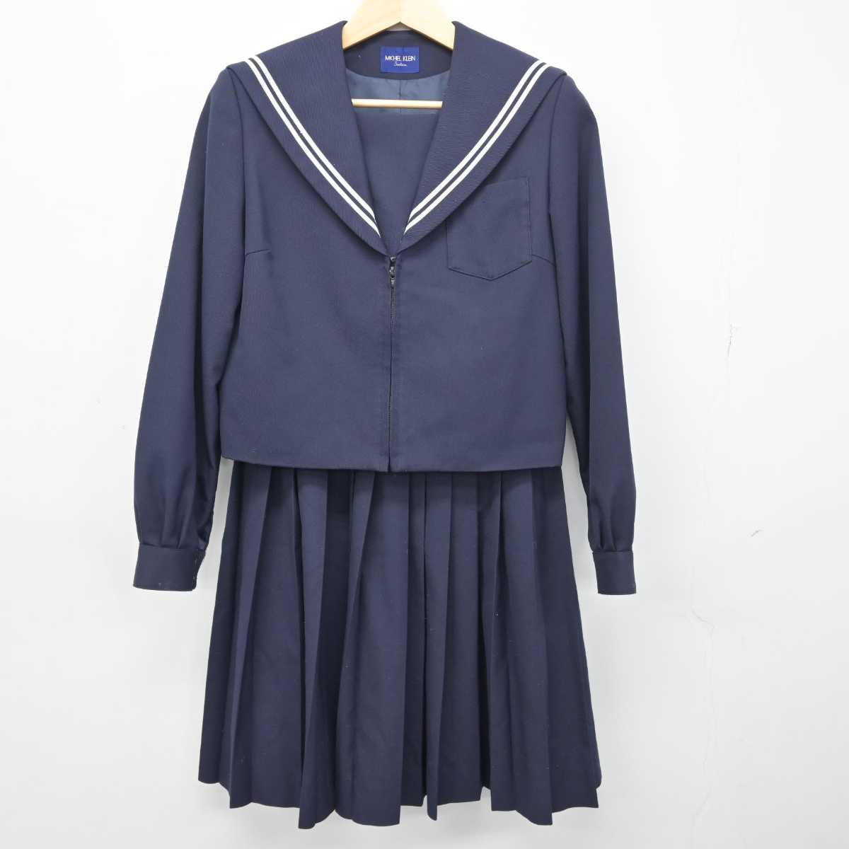 【中古】愛知県 岡崎南中学校 女子制服 2点 (セーラー服・スカート) sf049319