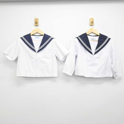 【中古】愛知県 岡崎南中学校 女子制服 2点 (セーラー服・セーラー服) sf049321