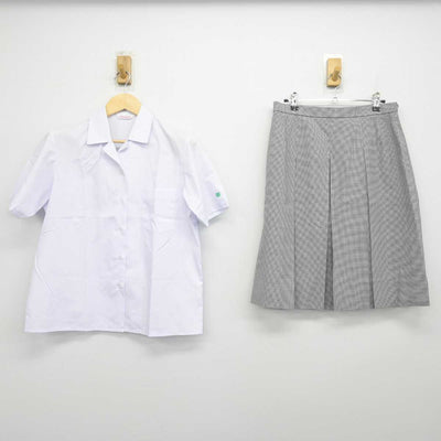 【中古】兵庫県 本山南中学校 女子制服 3点 (シャツ・スカート) sf049337