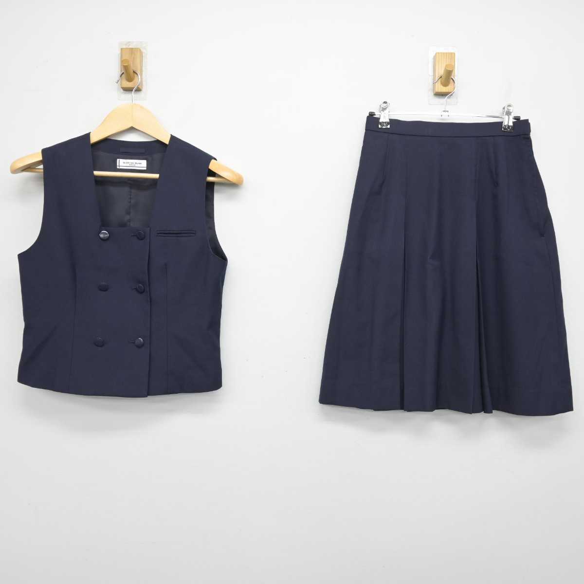 【中古】埼玉県 川越女子高等学校 女子制服 2点 (ベスト・スカート) sf049366