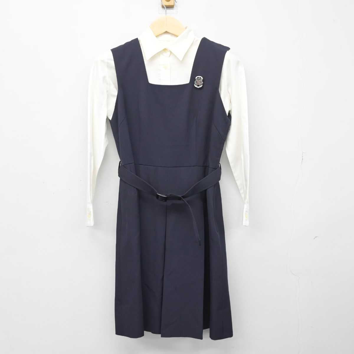 【中古】神奈川県 横浜雙葉高等学校 女子制服 4点 (ブレザー・シャツ・ジャンパースカート) sf049374