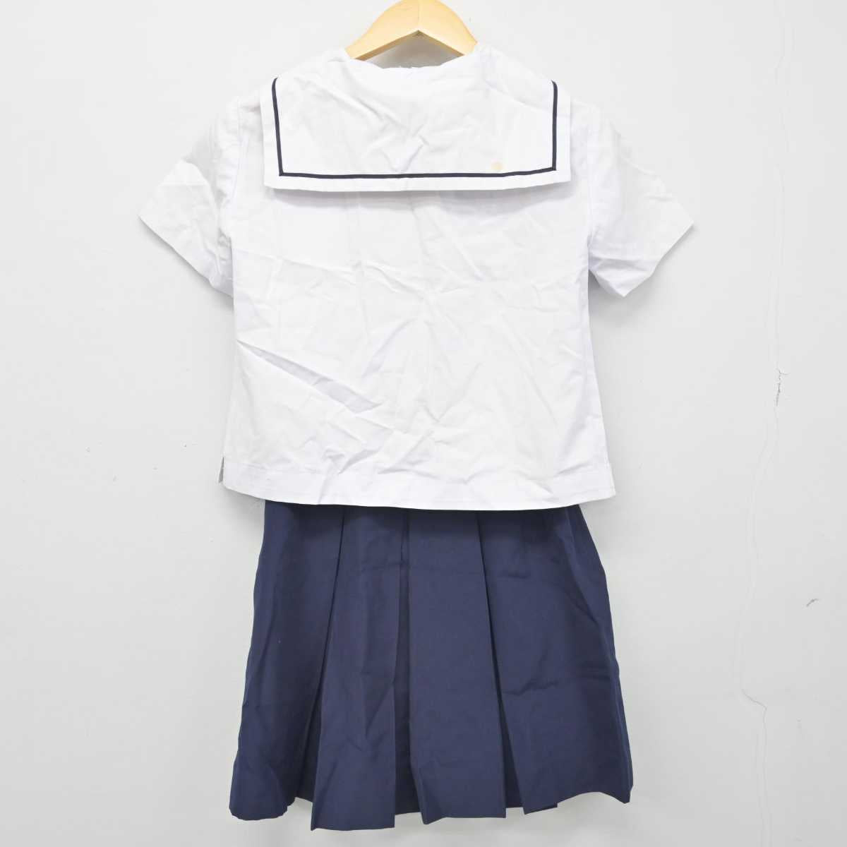 【中古】岡山県 瀬戸高等学校 女子制服 3点 (セーラー服・スカート) sf049383