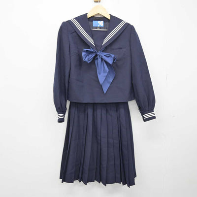 【中古】香川県 龍雲中学校 女子制服 4点 (セーラー服・スカート) sf049401