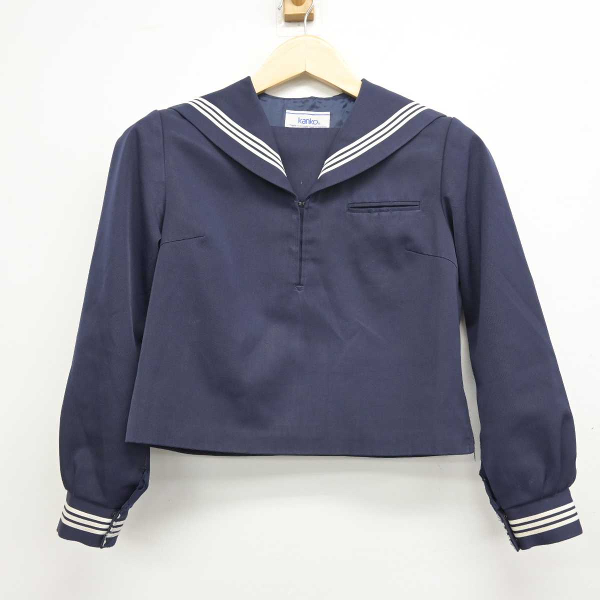 【中古】香川県 三渓小学校 女子制服 3点 (セーラー服・スカート・スカート) sf049403