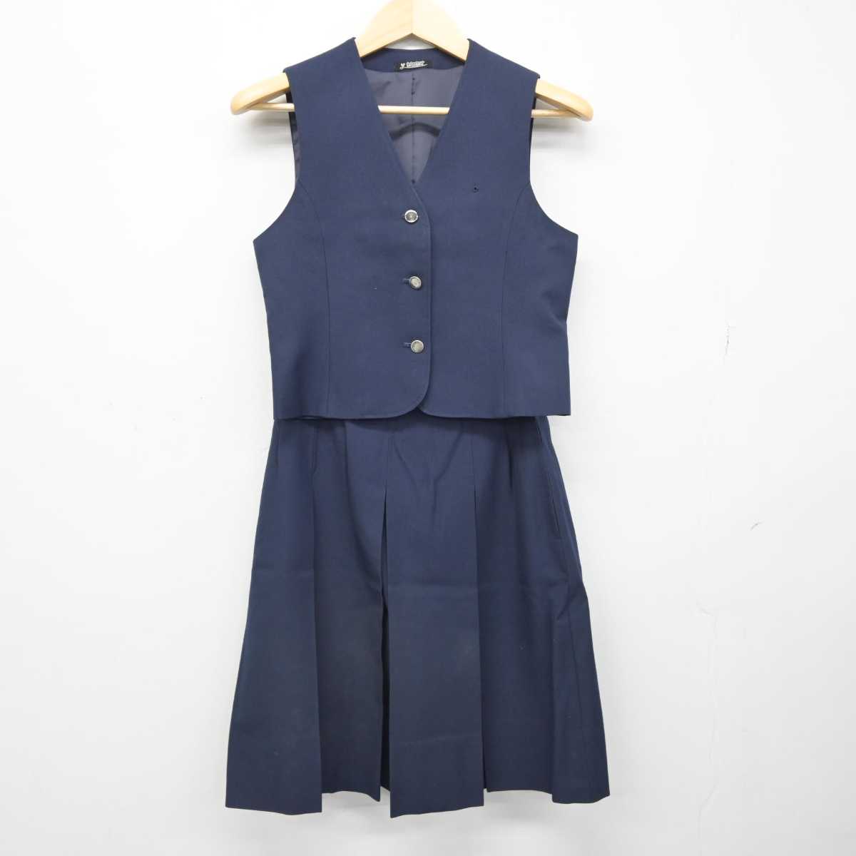 【中古】神奈川県 春日台中学校 女子制服 5点 (ブレザー・ベスト・スカート) sf049405