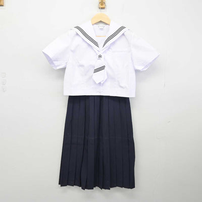 【中古】埼玉県 富士見台中学校 女子制服 4点 (セーラー服・スカート) sf049428