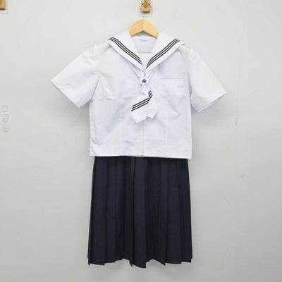 【中古】埼玉県 富士見台中学校 女子制服 4点 (セーラー服・スカート) sf049429