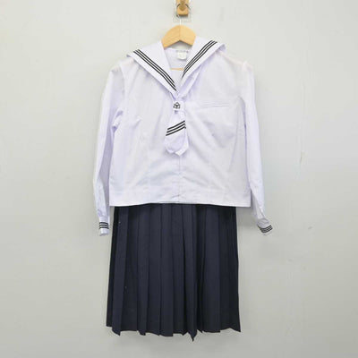 【中古】埼玉県 富士見台中学校 女子制服 3点 (セーラー服・スカート) sf049430