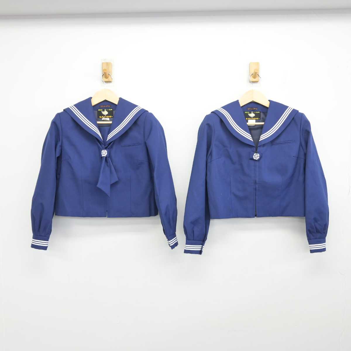 【中古】埼玉県 富士見市立西中学校 女子制服 3点 (セーラー服・セーラー服) sf049435