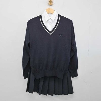 【中古】埼玉県 鴻巣高等学校 女子制服 4点 (ブレザー・ニット・シャツ・スカート) sf049442