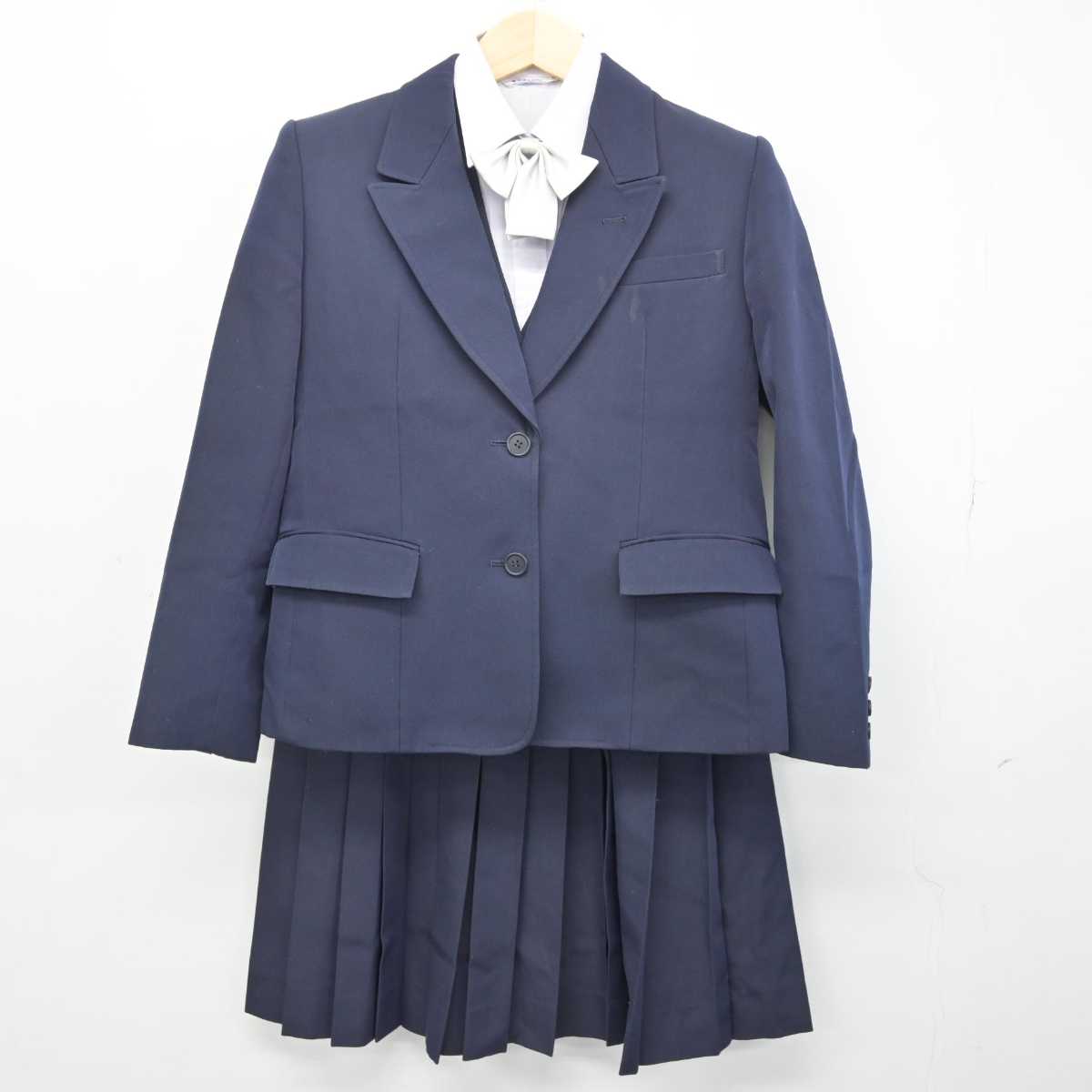 【中古】愛知県 岡崎北高等学校 女子制服 6点 (ブレザー・シャツ・ベスト・スカート) sf049473