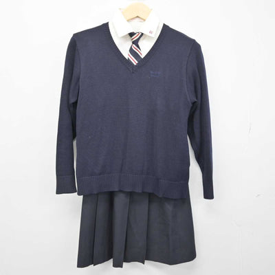 【中古】宮城県 聖ウルスラ学院英智高等学校 女子制服 6点 (ブレザー・シャツ・ニット・スカート) sf049478