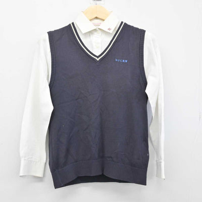 【中古】宮城県 聖ウルスラ学院英智高等学校 女子制服 2点 (シャツ・ニットベスト) sf049480