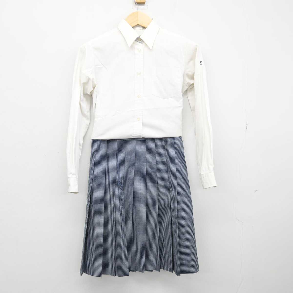 【中古】愛知県 東邦高等学校 女子制服 2点 (シャツ・スカート) sf049485