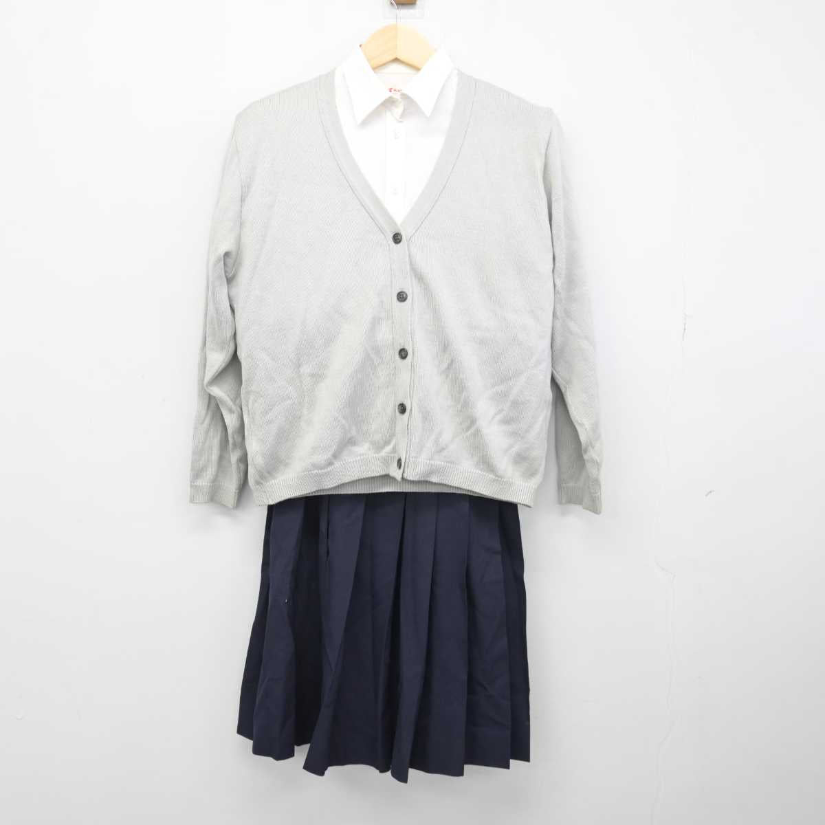 【中古】愛知県 名古屋商業高等学校 女子制服 3点 (シャツ・ニット・スカート) sf049488