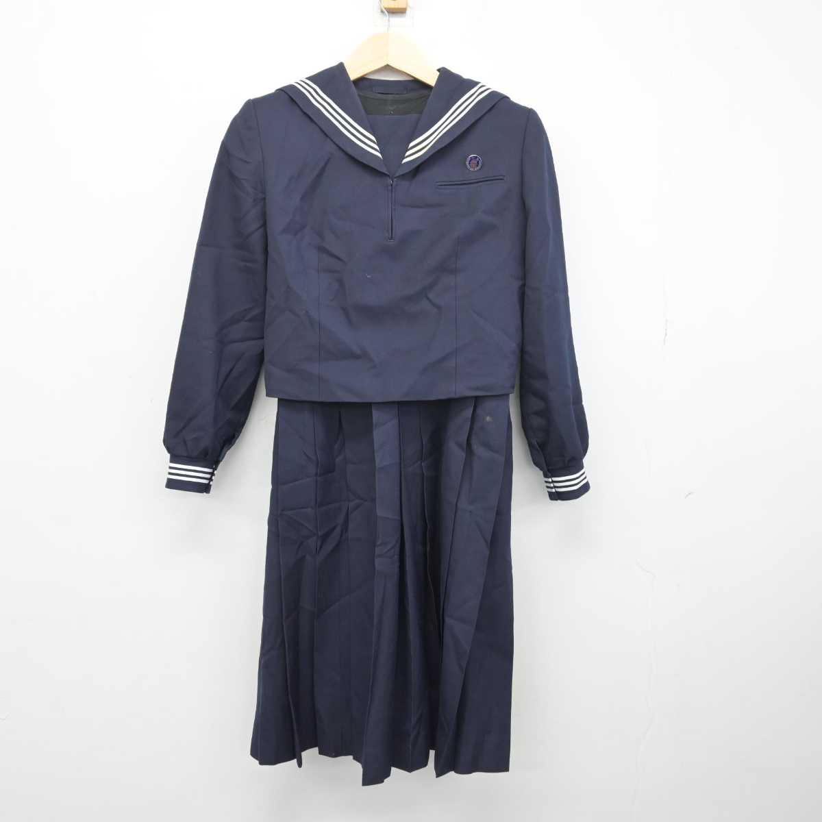 【中古】千葉県 和洋国府台女子高等学校 女子制服 3点 (セーラー服・スカート) sf049494