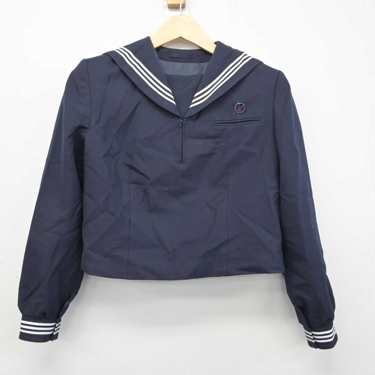 【中古】千葉県 和洋国府台女子高等学校 女子制服 3点 (セーラー服・スカート) sf049494