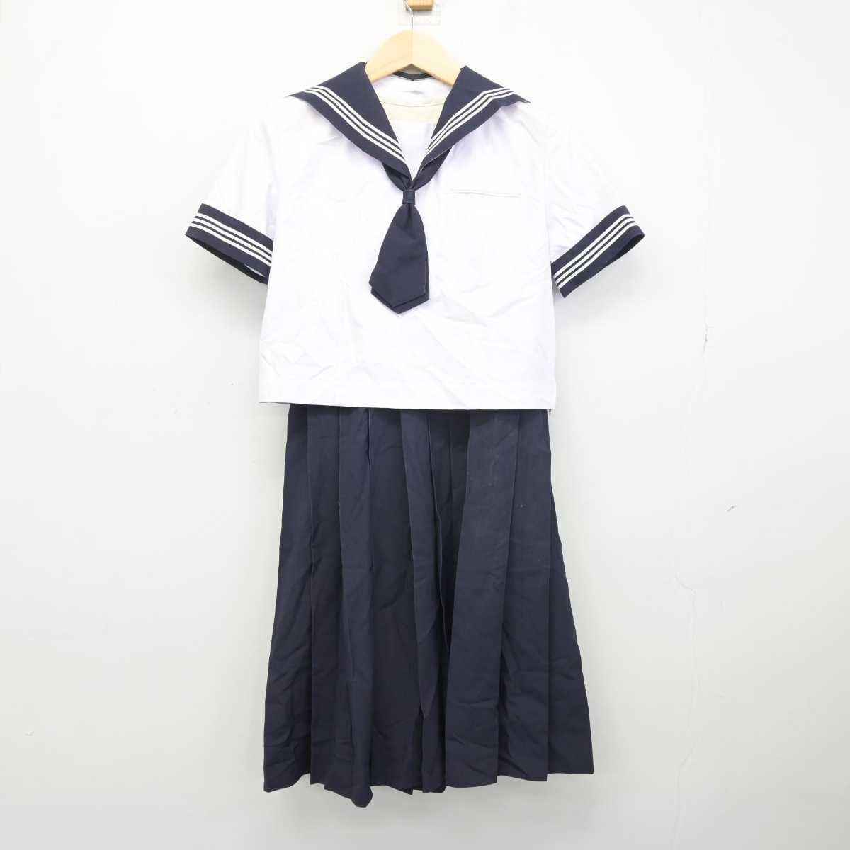 【中古】千葉県 和洋国府台女子高等学校 女子制服 4点 (セーラー服・スカート) sf049495