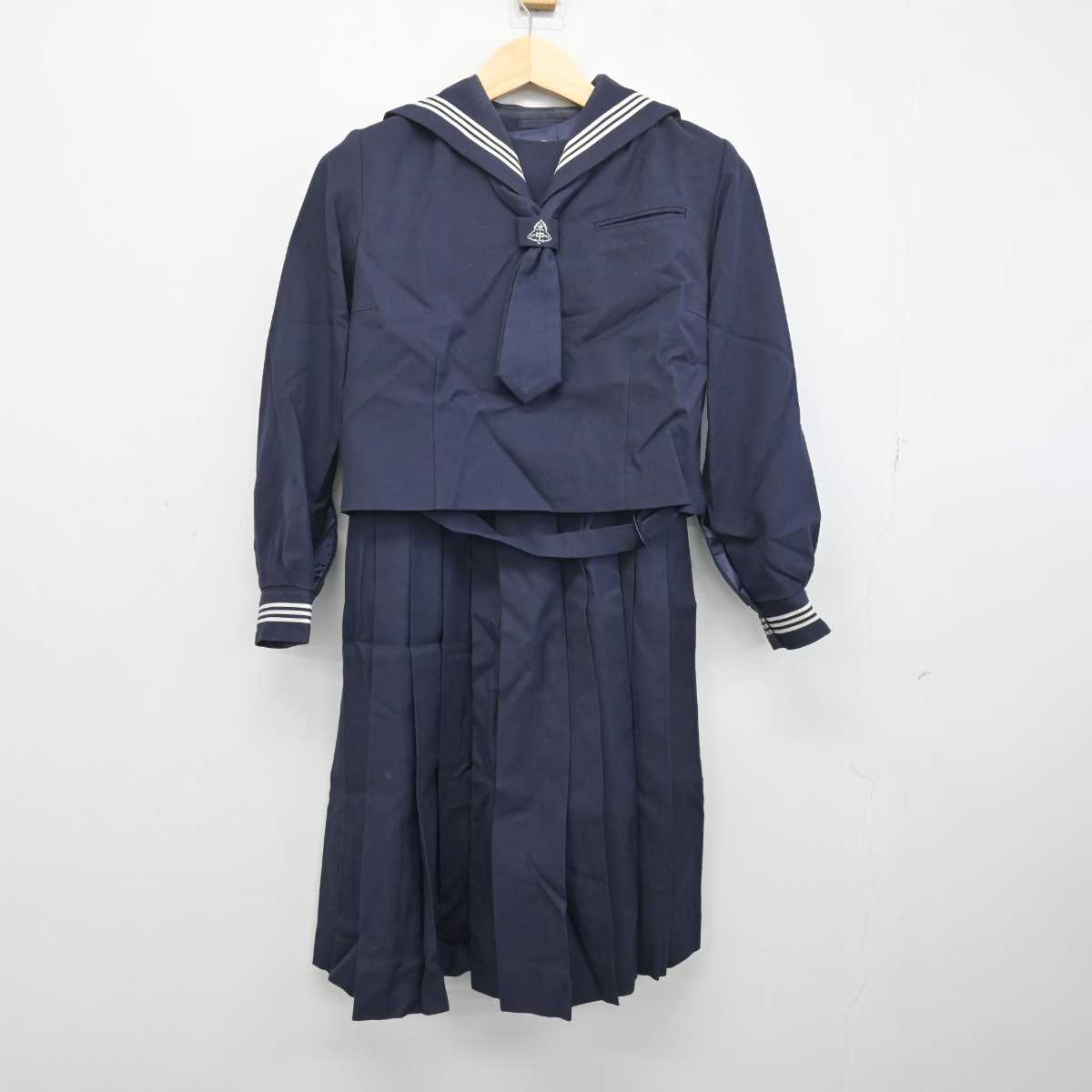 【中古】東京都 水元中学校 女子制服 3点 (セーラー服・ジャンパースカート) sf049498