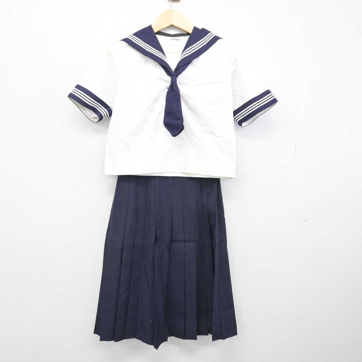 【中古】東京都 水元中学校 女子制服 3点 (セーラー服・スカート) sf049499