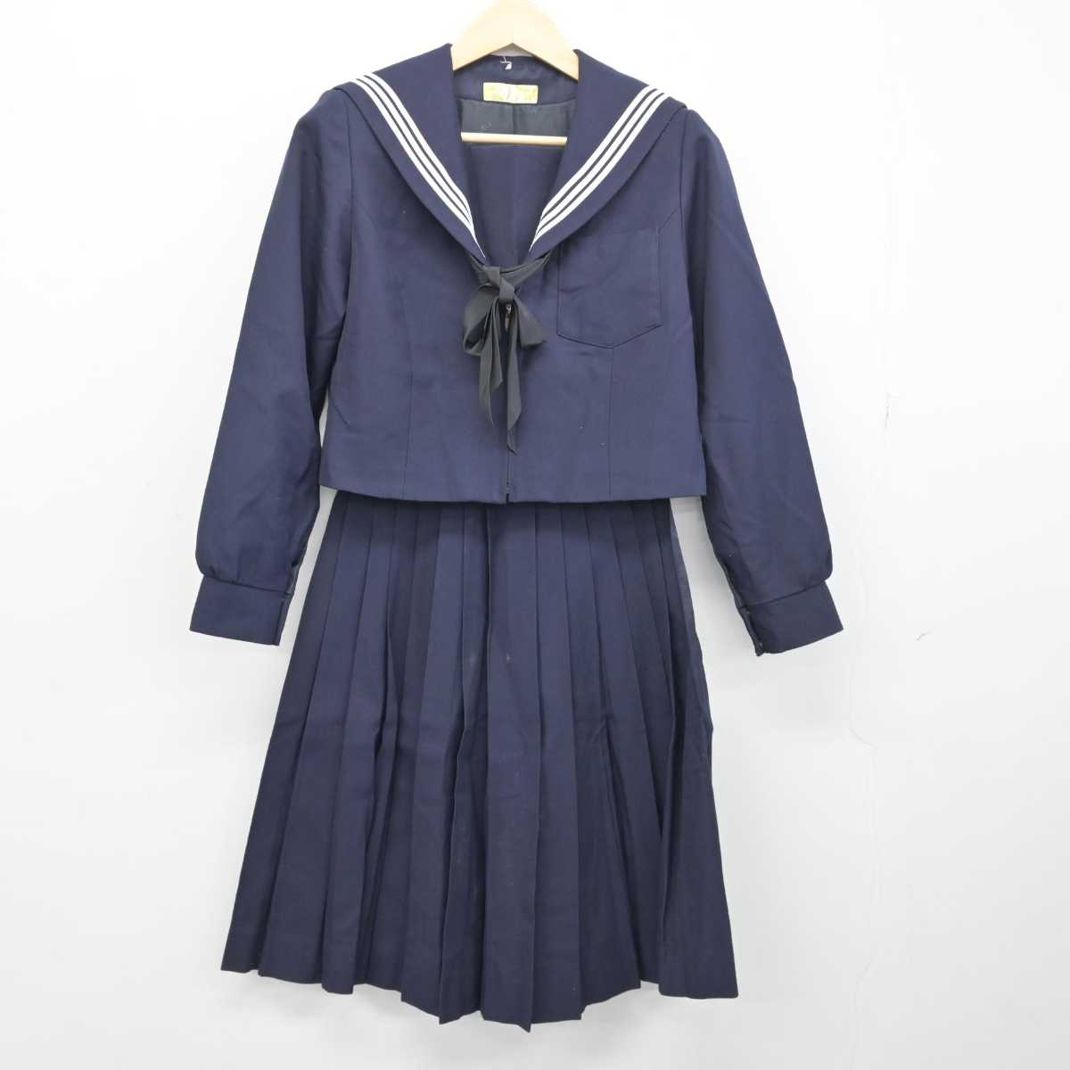 【中古】愛知県 猪高中学校 女子制服 3点 (セーラー服・スカート) sf049509