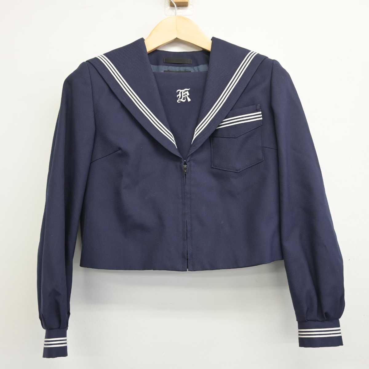 【中古】奈良県 河合第二中学校 女子制服 2点 (セーラー服・スカート) sf049519