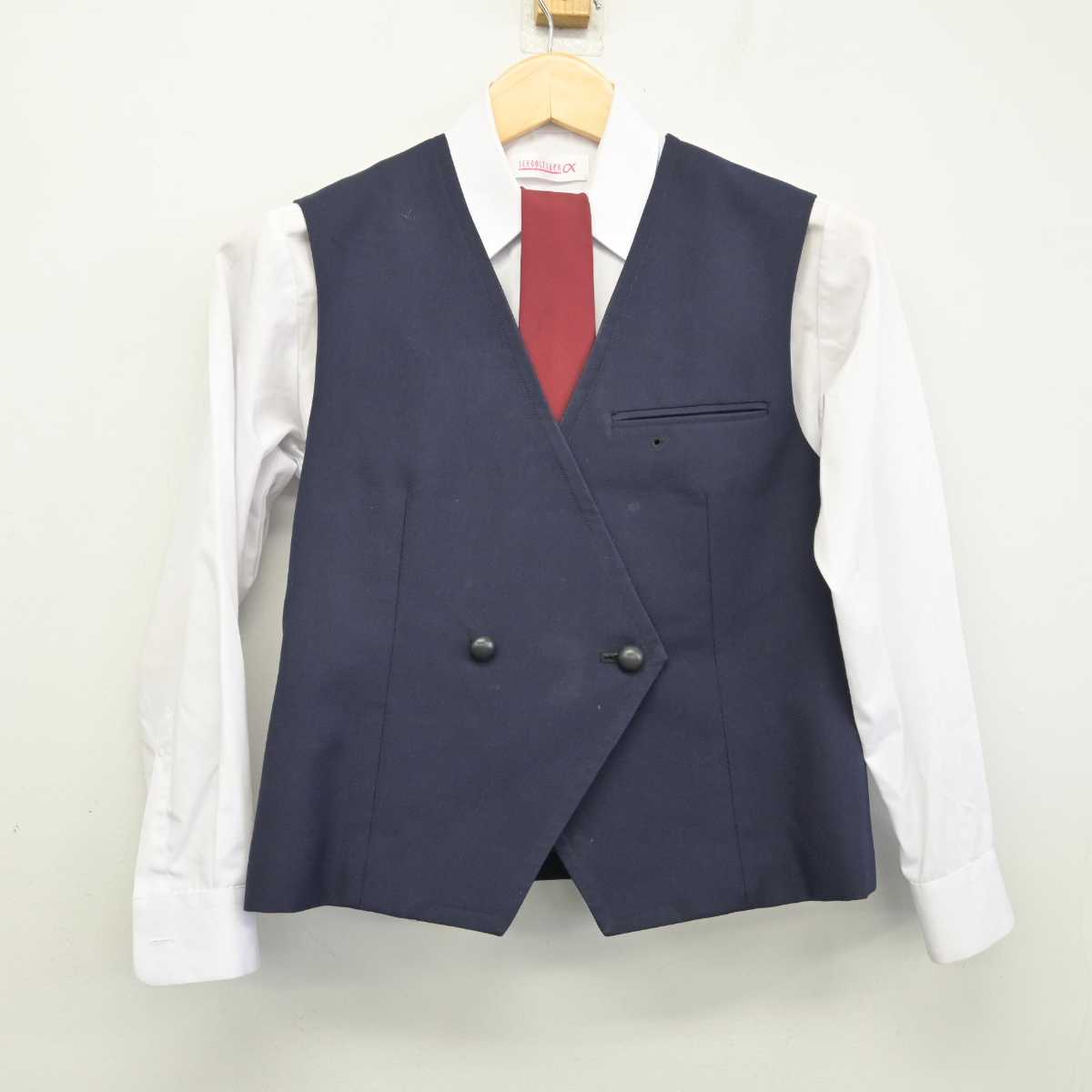 【中古】奈良県 桜井高等学校 女子制服 6点 (ブレザー・シャツ・ベスト) sf049521