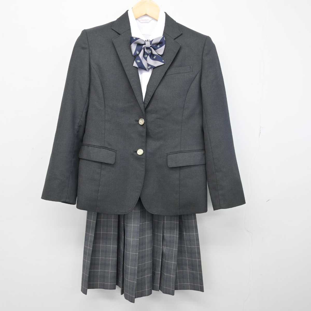 【中古】福岡県 青豊高等学校 女子制服 4点 (ブレザー・シャツ・スカート) sf049527