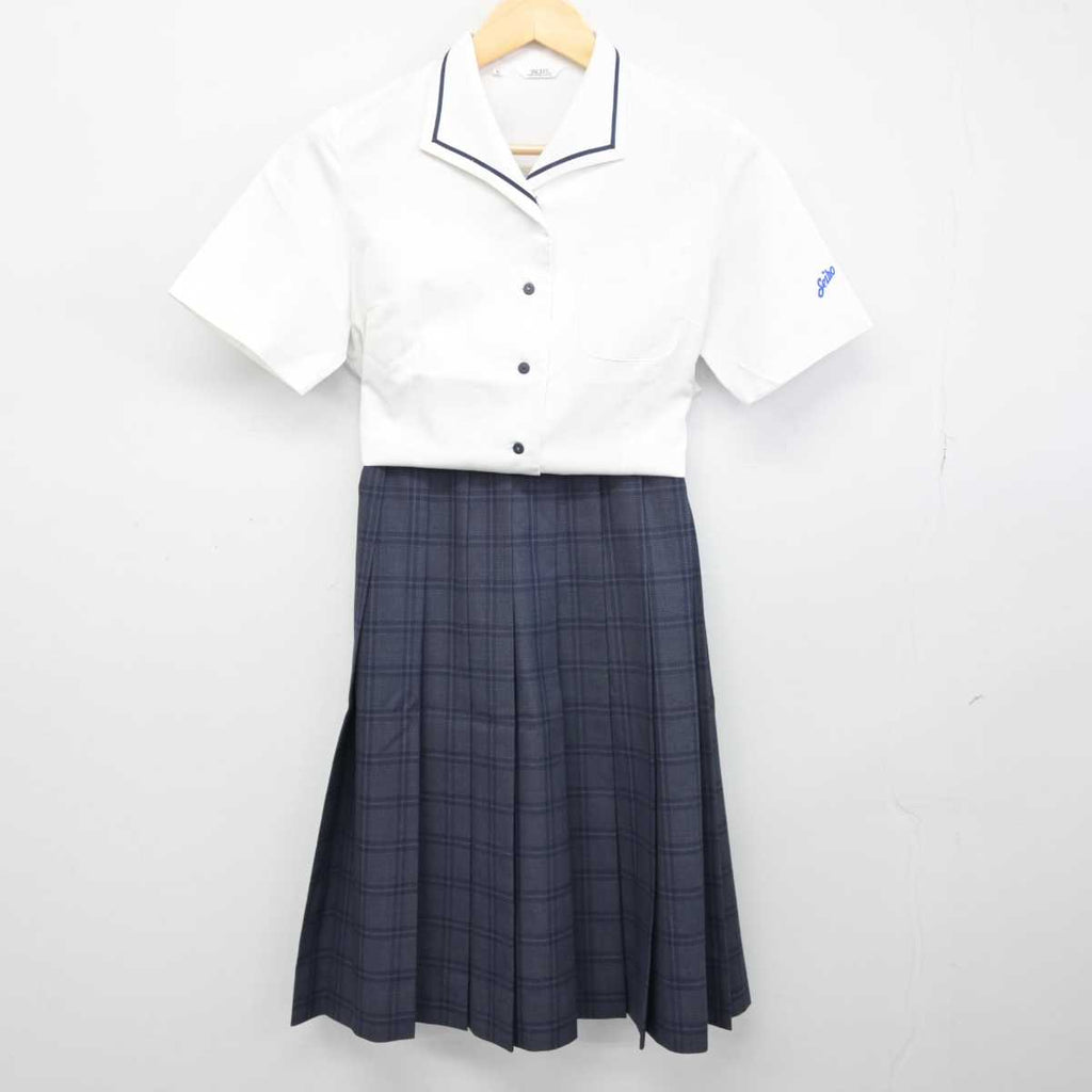 【中古】福岡県 青豊高等学校 女子制服 2点 (シャツ・スカート) sf049528