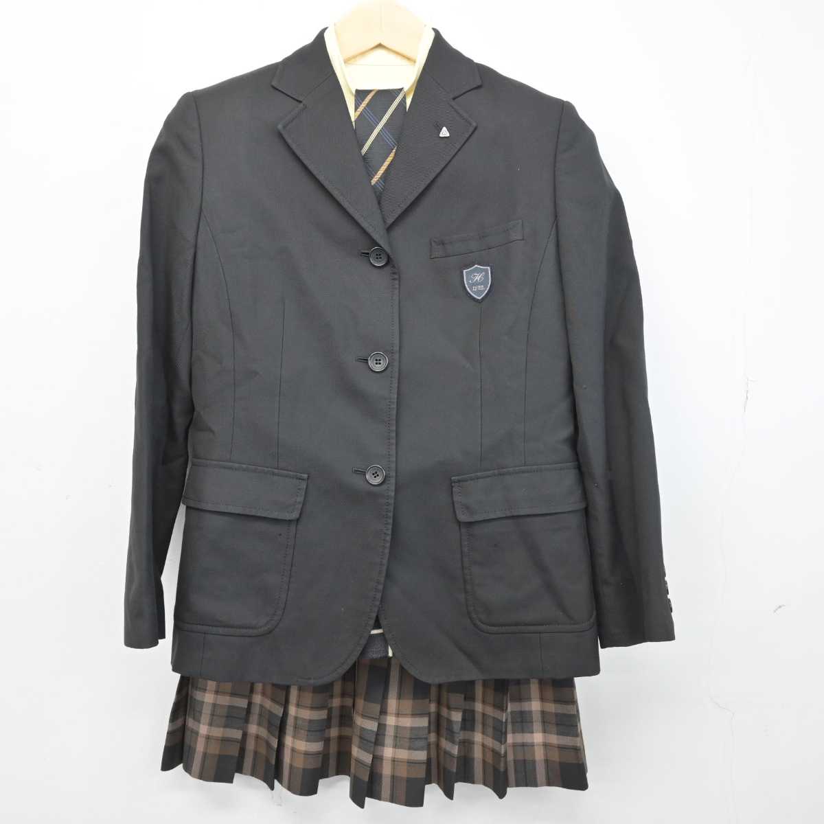 【中古】東京都 八王子学園八王子高等学校 女子制服 5点 (ブレザー・ニット・シャツ・スカート) sf049539