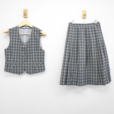 【中古】埼玉県 加須平成中学校 女子制服 2点 (ベスト・スカート) sf049544