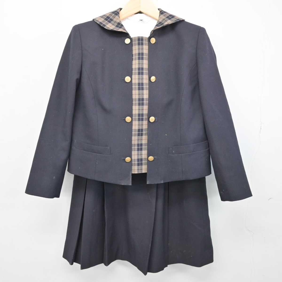 【中古】岡山県 明誠学院高等学校 女子制服 3点 (ブレザー・シャツ・スカート) sf049560