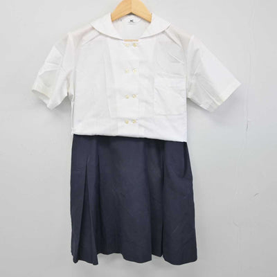 【中古】岡山県 明誠学院高等学校 女子制服 3点 (シャツ・スカート) sf049561