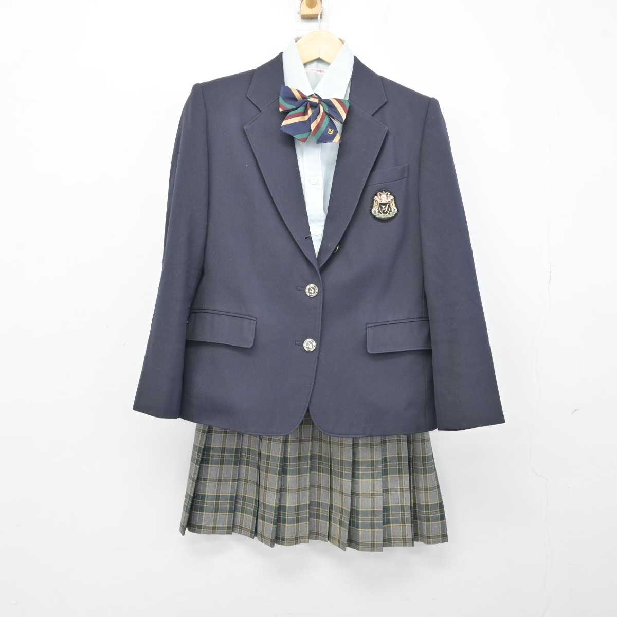 【中古】神奈川県 横浜創英中学・高等学校 女子制服 4点 (ブレザー・シャツ・スカート) sf049595