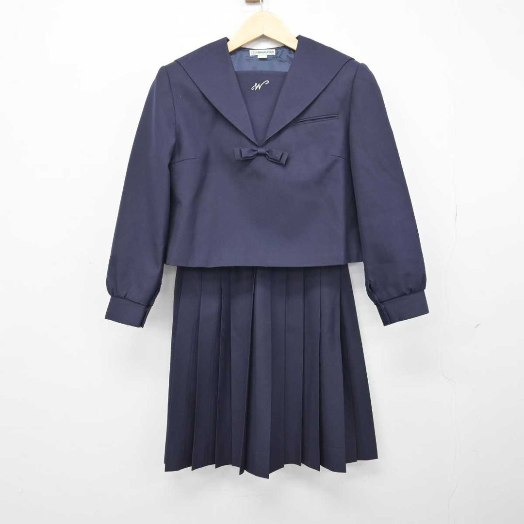 【中古】長崎県 長崎西高等学校 女子制服 2点 (セーラー服・スカート) sf049599