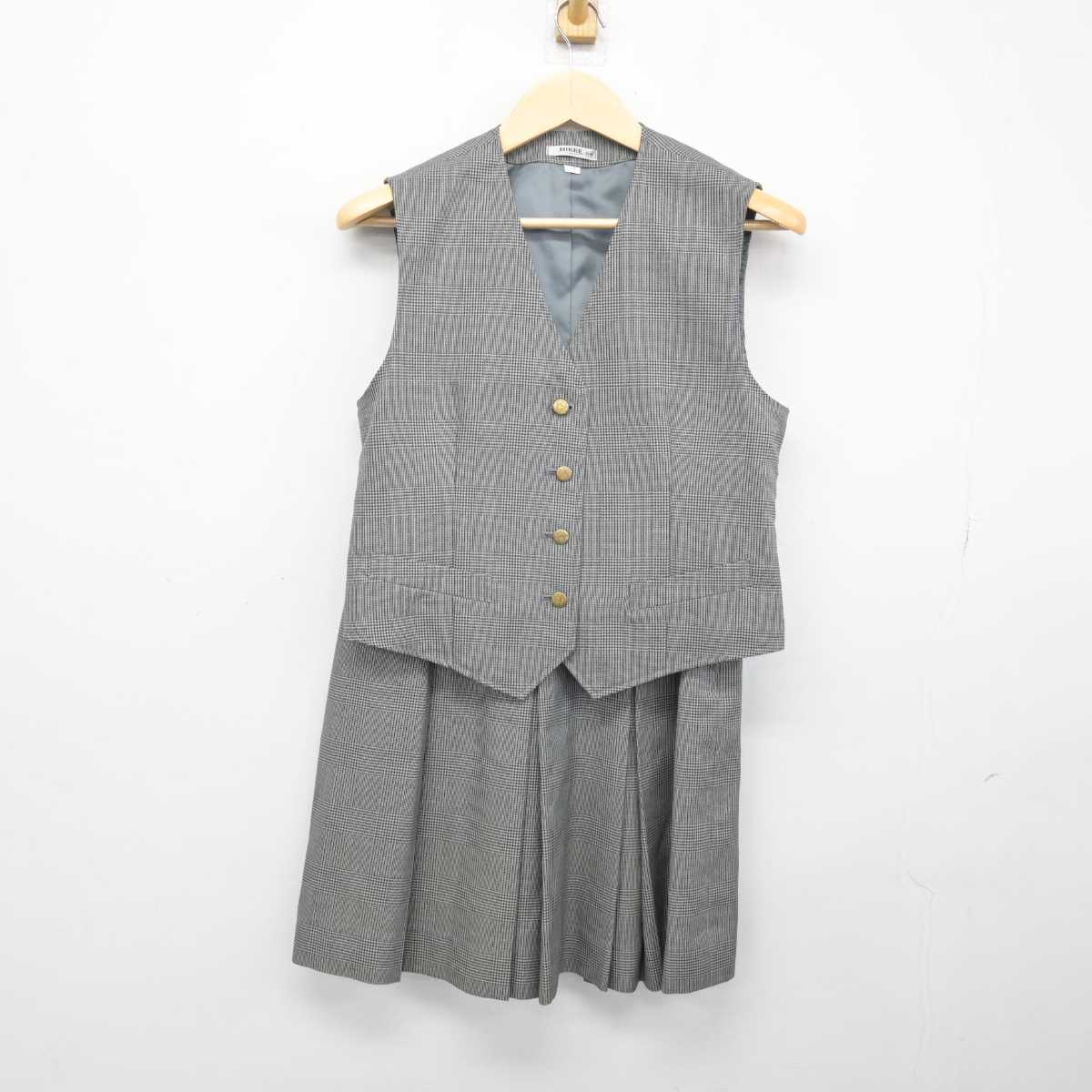 【中古】埼玉県 南稜高等学校 女子制服 4点 (ブレザー・ベスト・スカート) sf049621