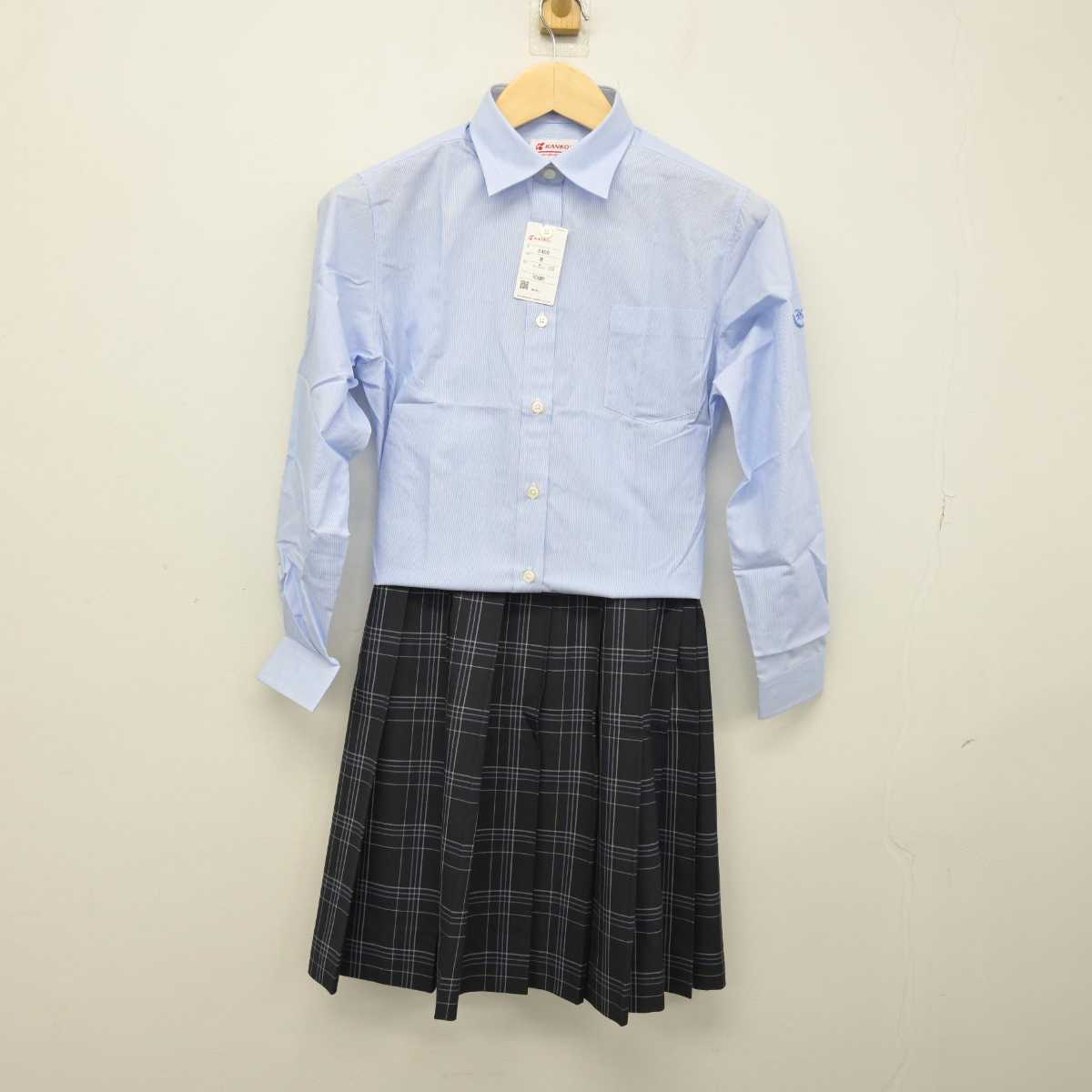 【中古】千葉県 柏高等学校 女子制服 2点 (シャツ・スカート) sf049643