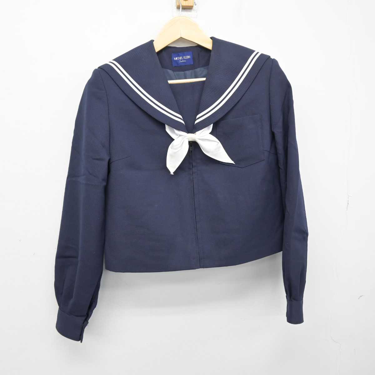 【中古】岐阜県 羽島中学校 女子制服 3点 (セーラー服・スカート) sf049646