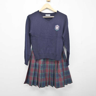 【中古】福岡県 筑陽学園高等学校 女子制服 5点 (ブレザー・ニット・スカート) sf049649