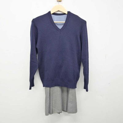 【中古】東京都 秋多中学校 女子制服 2点 (ニット・ジャンパースカート) sf049661