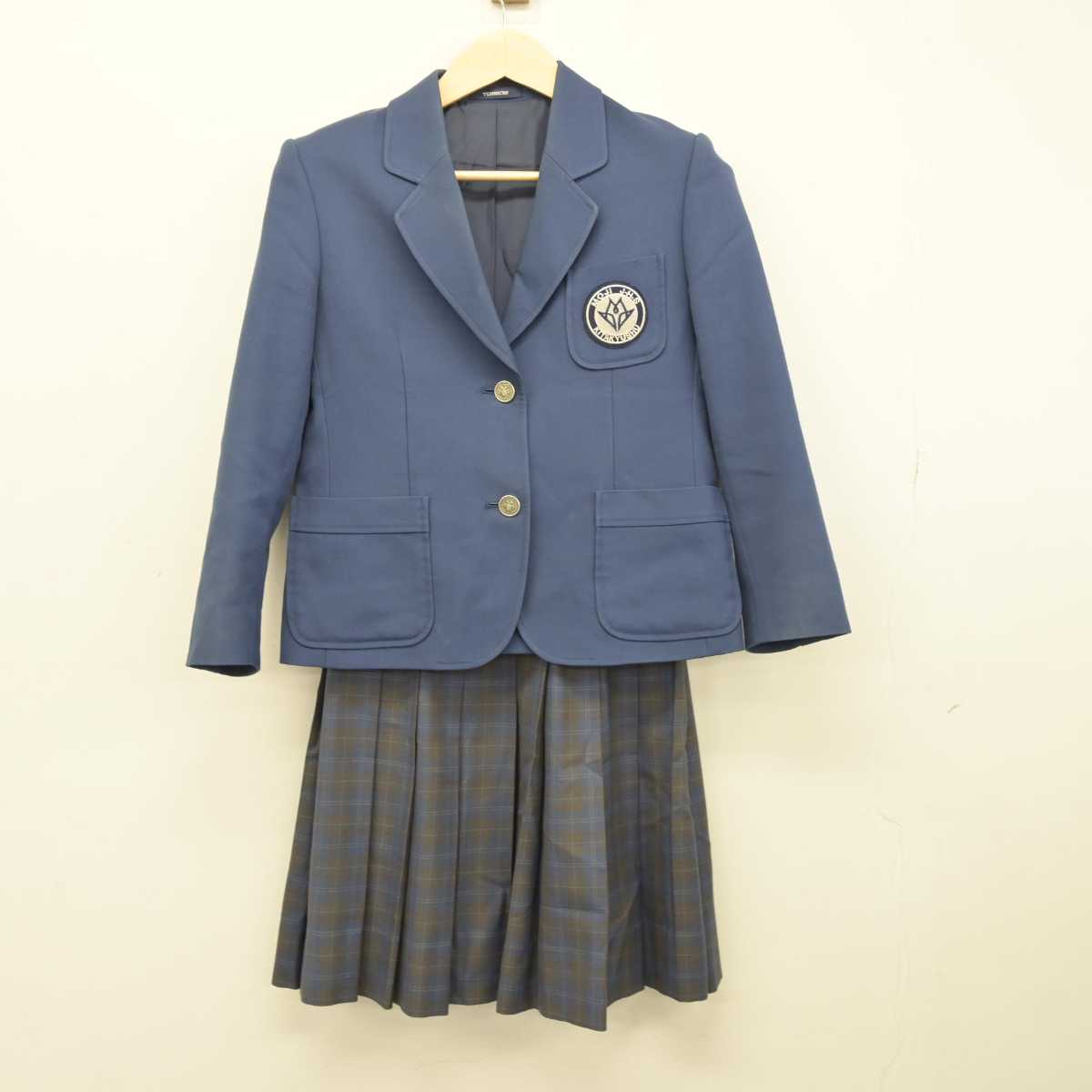 【中古】福岡県 門司中学校 女子制服 3点 (ブレザー・スカート・スカート) sf049672