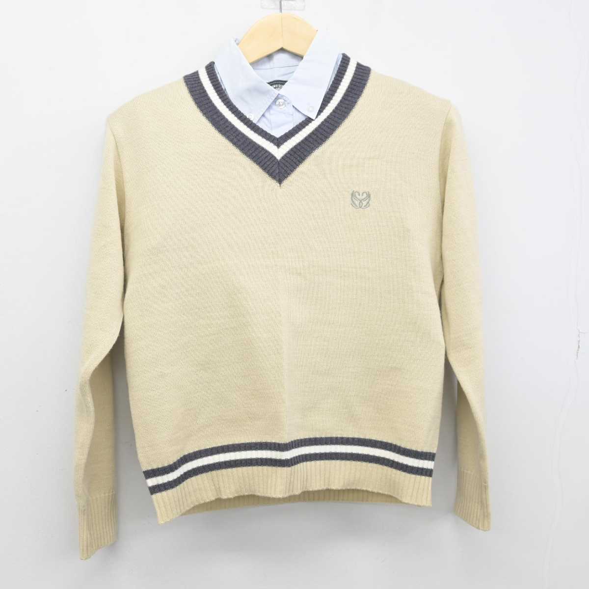 【中古】東京都 品川翔英高等学校 女子制服 2点 (ニット・シャツ) sf049678