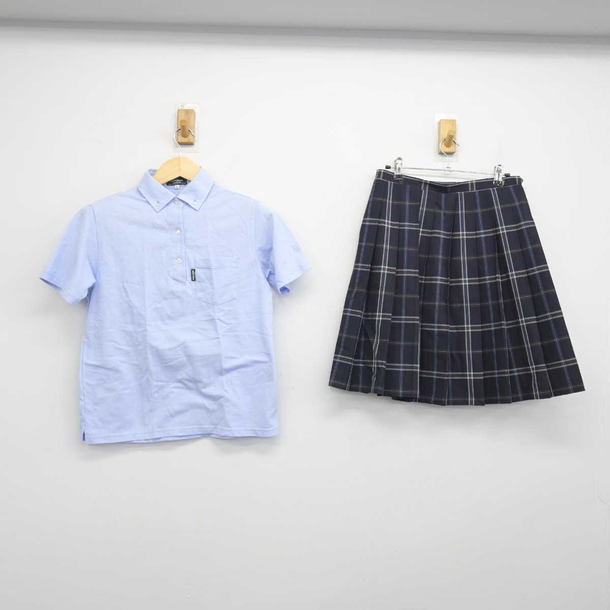 【中古】東京都 品川翔英高等学校 女子制服 2点 (シャツ・スカート) sf049680