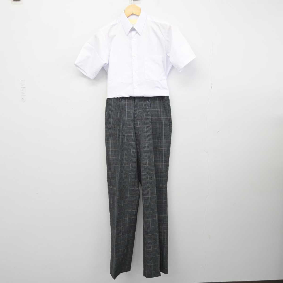 【中古】栃木県 真岡西中学校 男子制服 2点 (シャツ・ズボン) sf049701