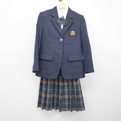 【中古】栃木県 真岡西中学校 女子制服 4点 (ブレザー・シャツ・スカート) sf049702