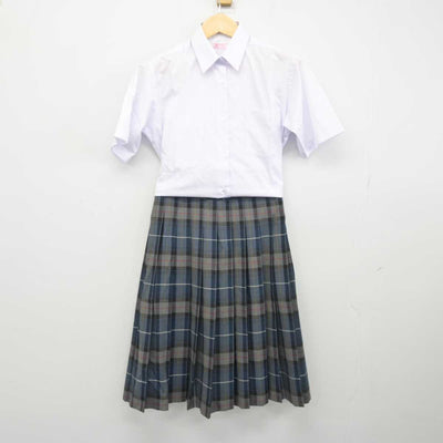 【中古】栃木県 真岡西中学校 女子制服 2点 (シャツ・スカート) sf049703