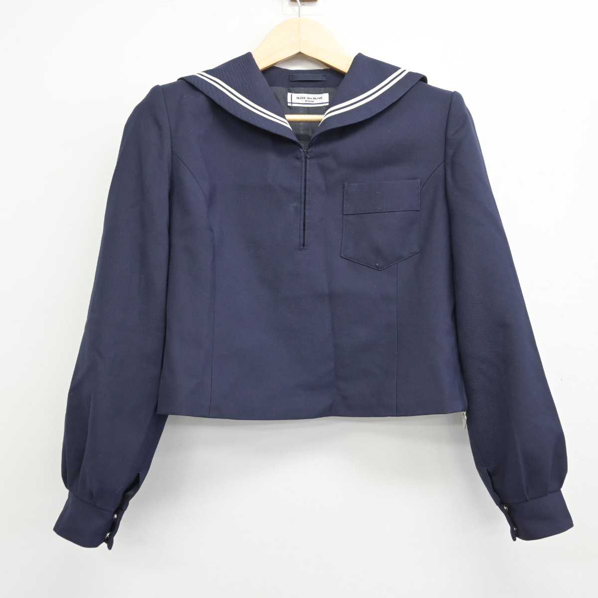 【中古】北海道 向陵中学校 女子制服 2点 (セーラー服・ジャンパースカート) sf049705